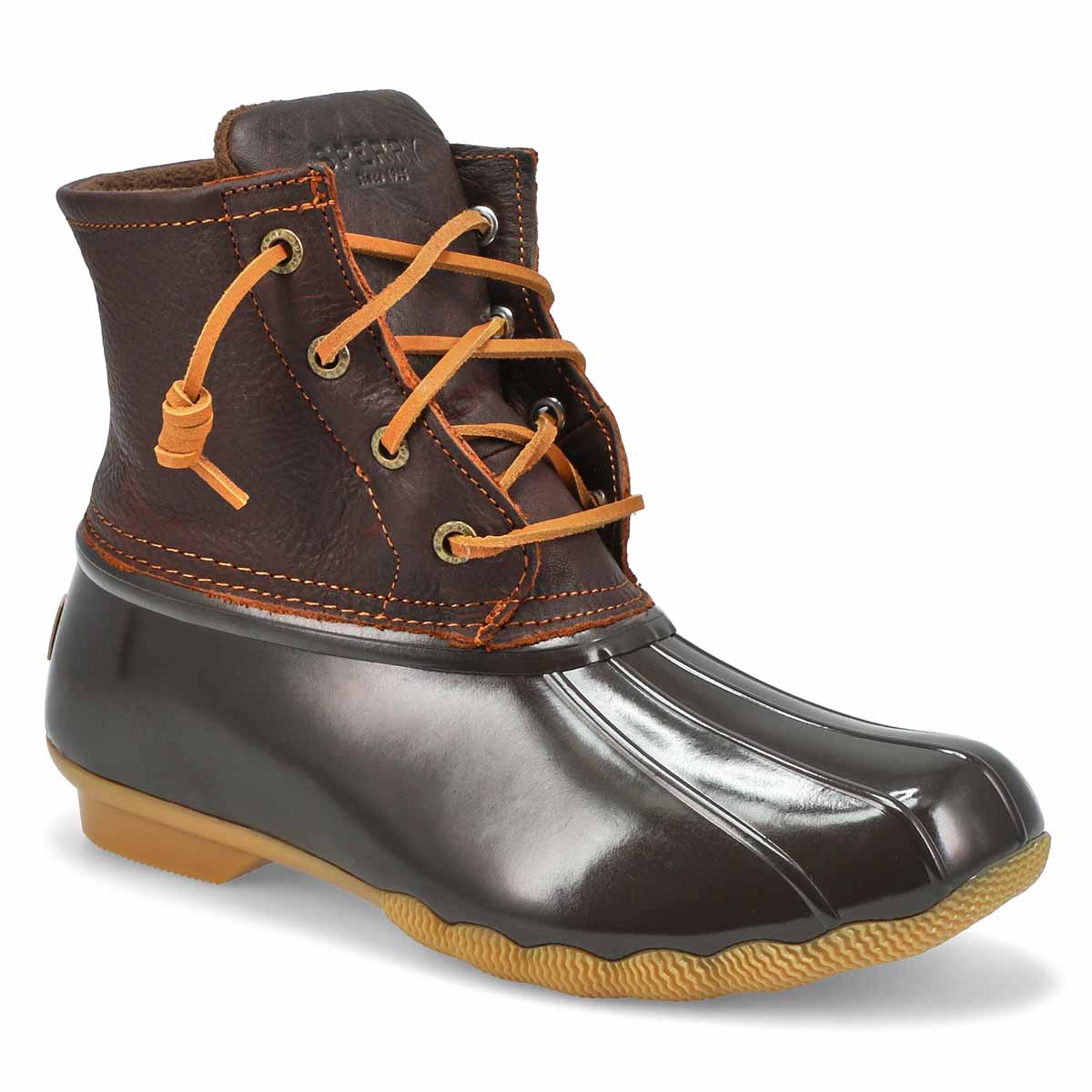 sperry saltwater duck boots tan brown