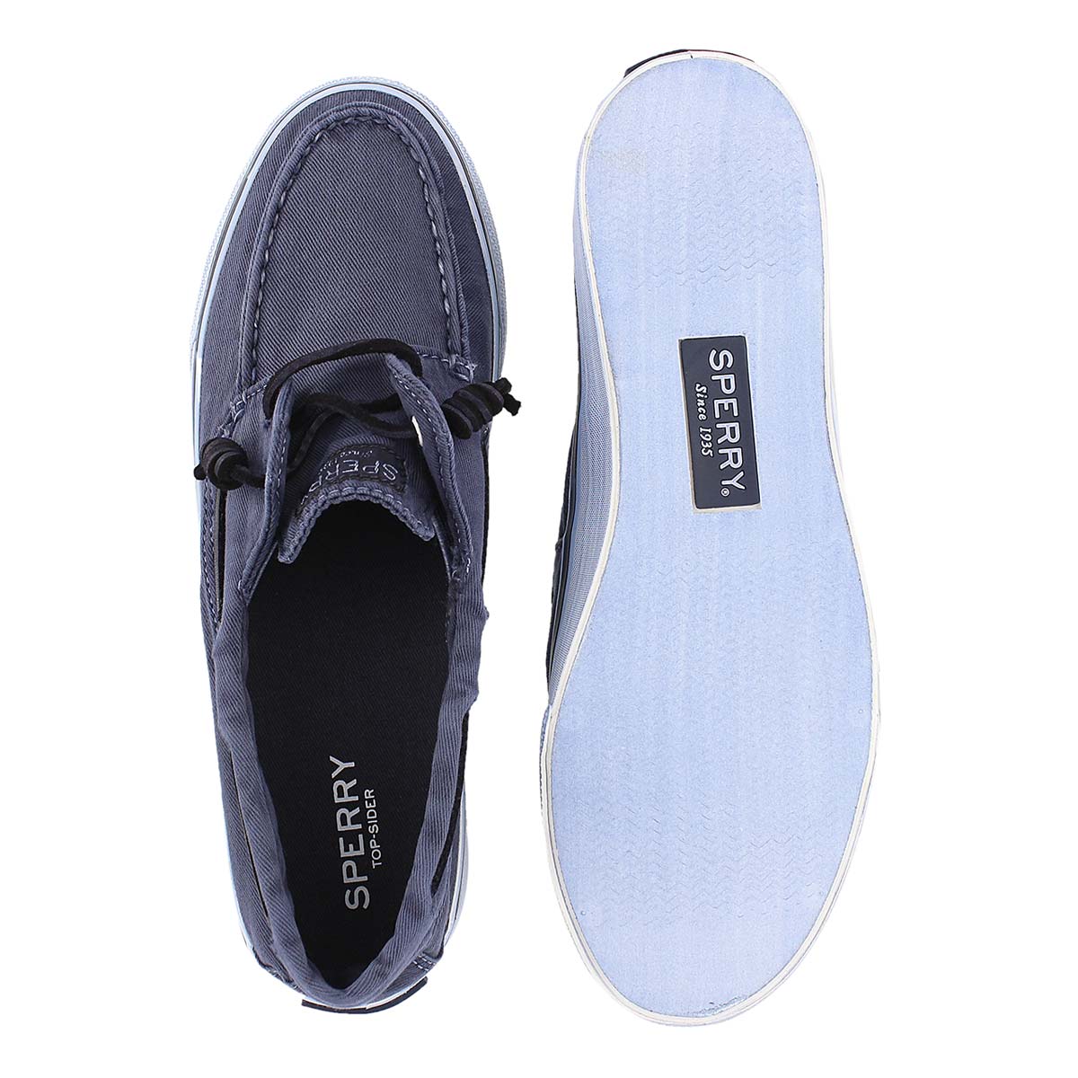 Lds Bahama Washed navy boat shoe