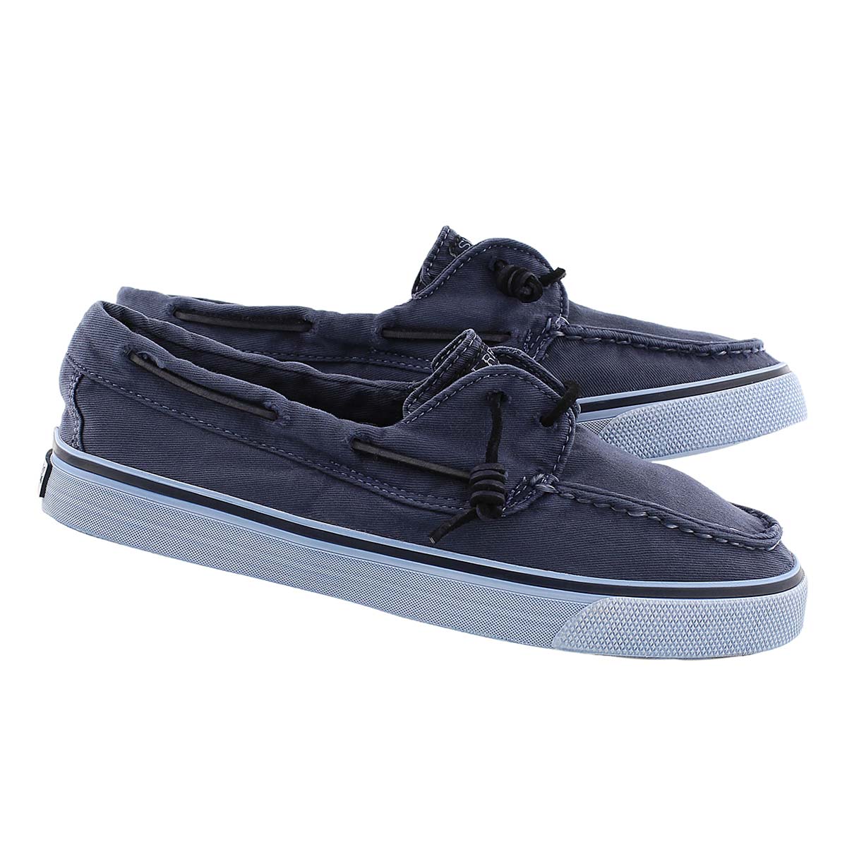 Lds Bahama Washed navy boat shoe