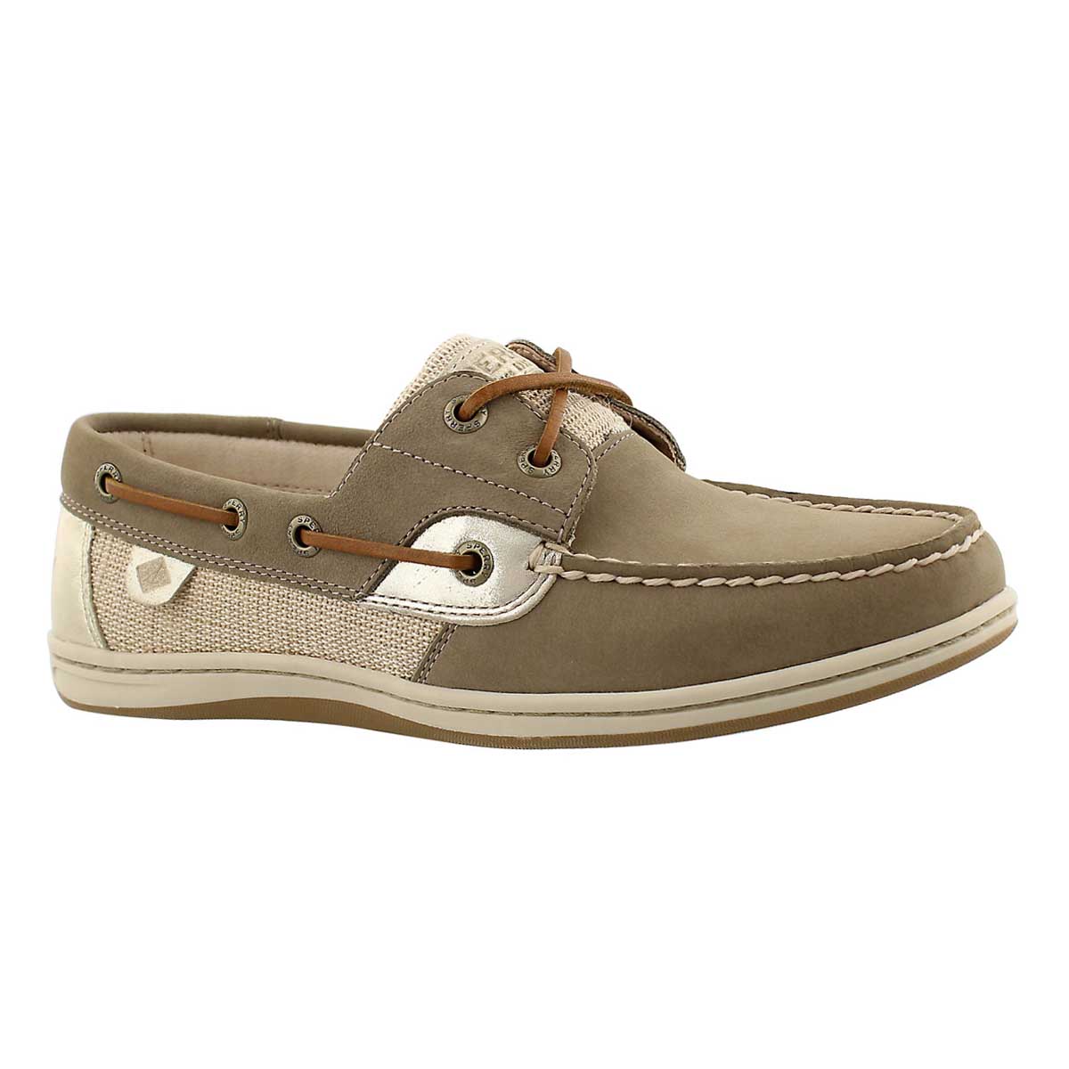 Women's KOIFISH Metallic taupe boat shoes