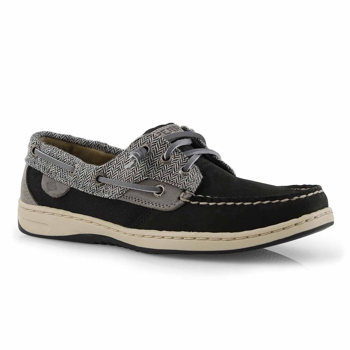Lds Rosefish blk/dk gry boat shoe