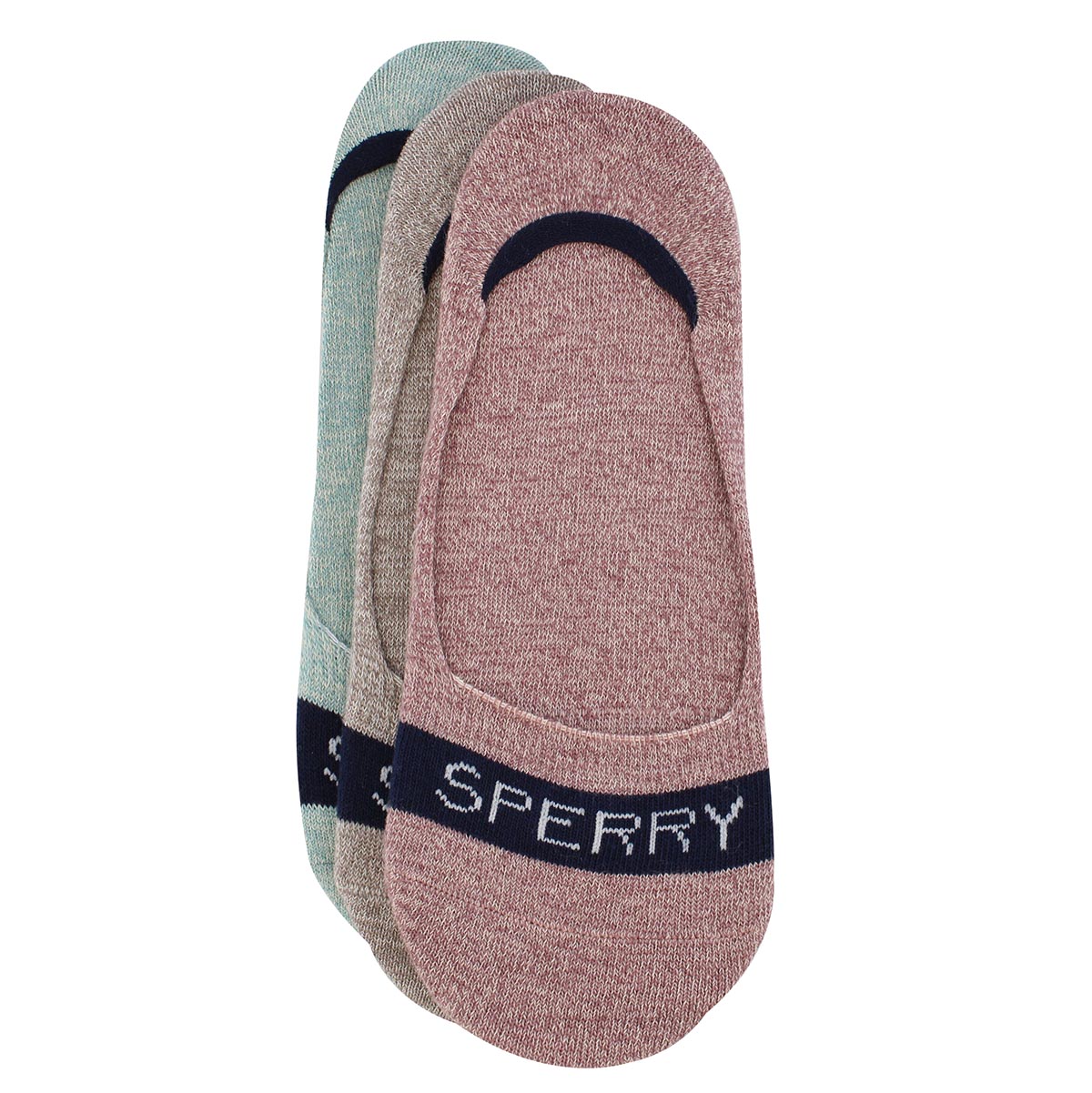 Lds Marl pnk/gry/blu liner - 3 pack