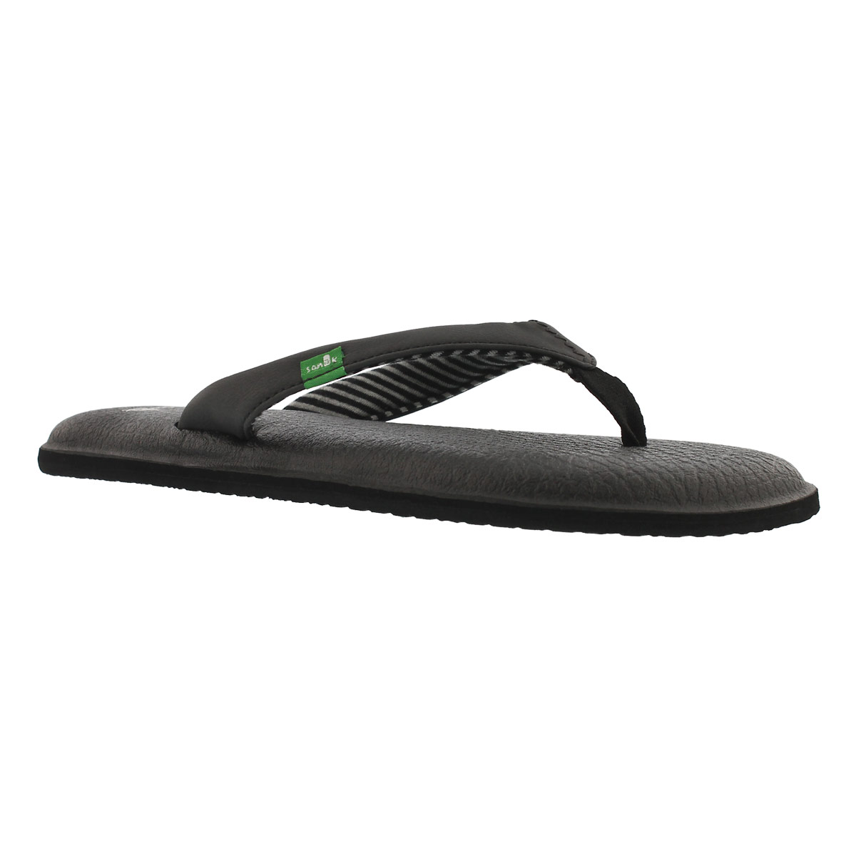 Women's YOGA CHAKRA black flip flops