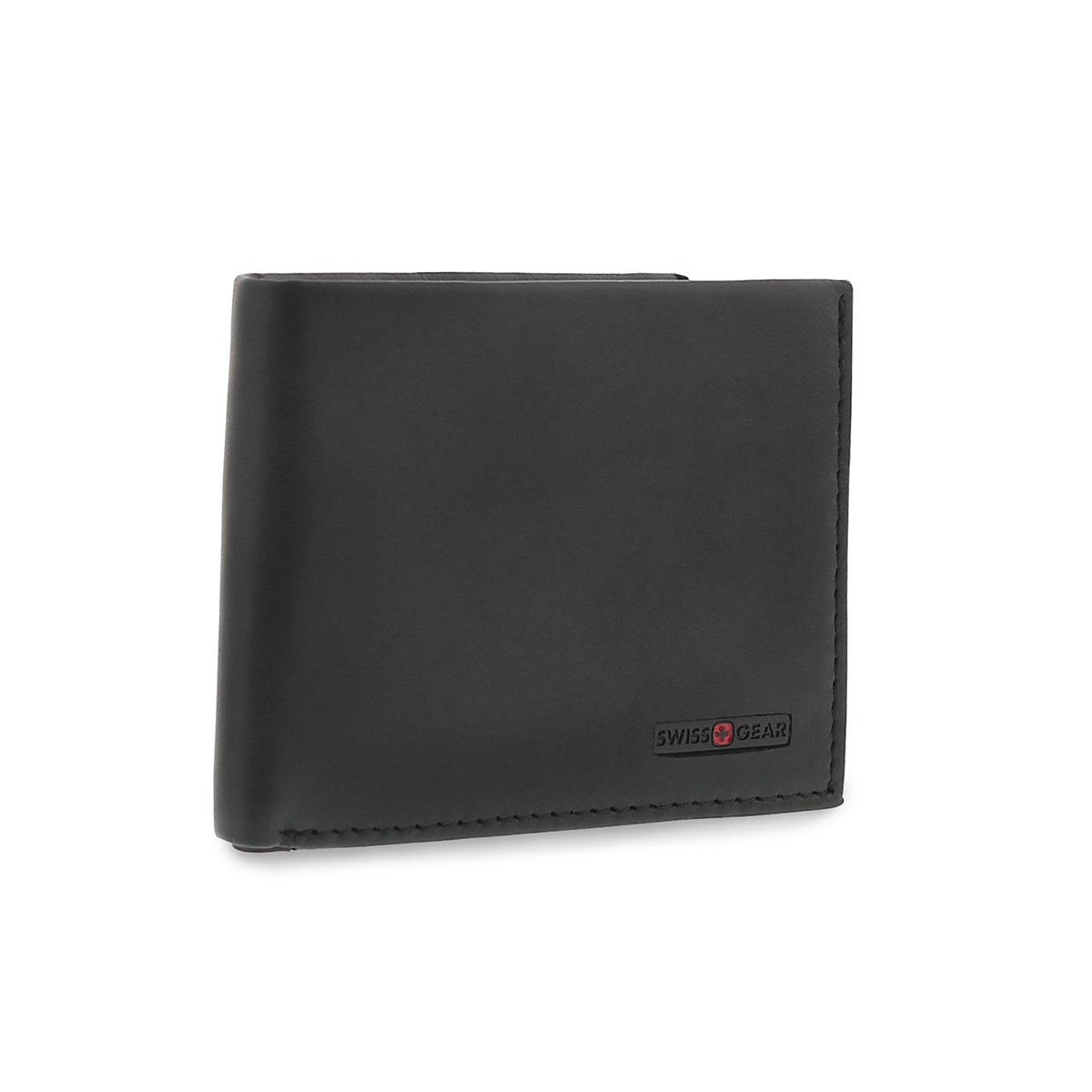 Men's black billfold coin pocket wallet