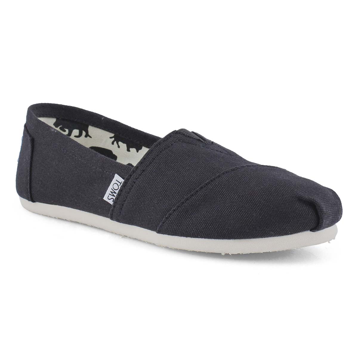 Lds Classic black canvas loafer