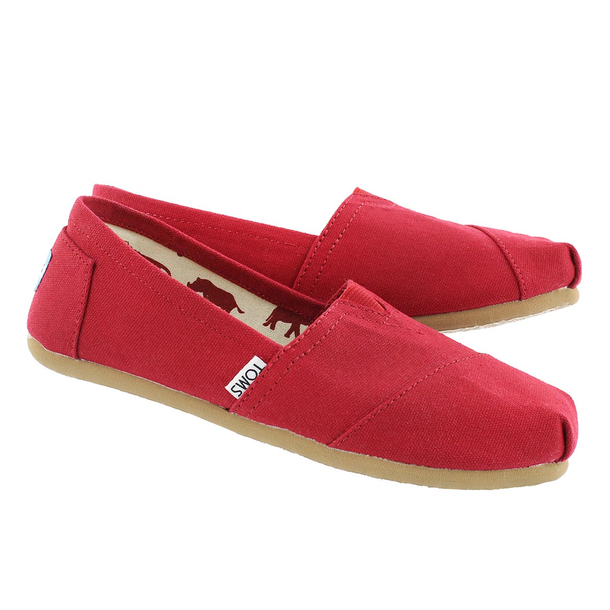 Lds Classic red canvas loafer