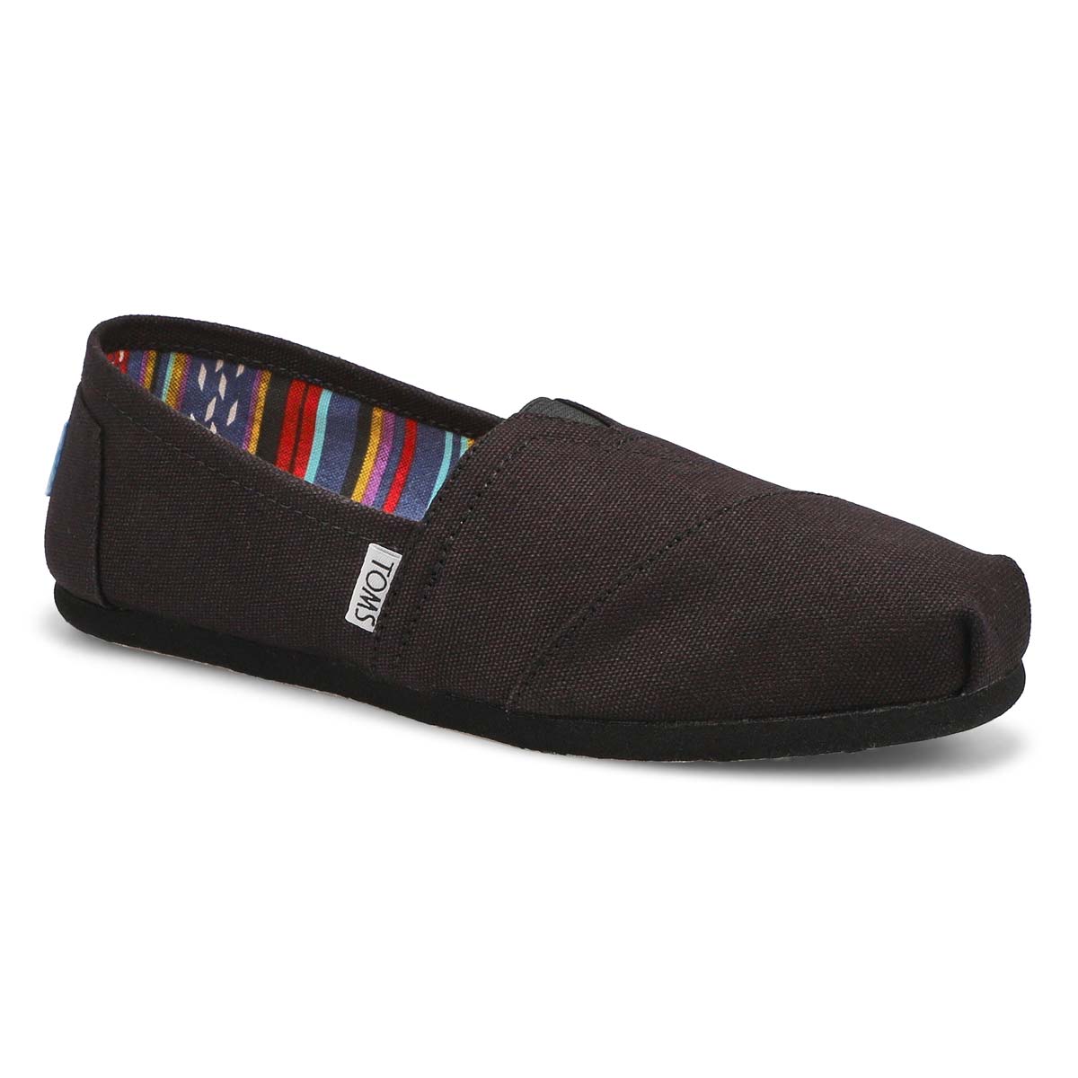 toms black on black women's canvas classics