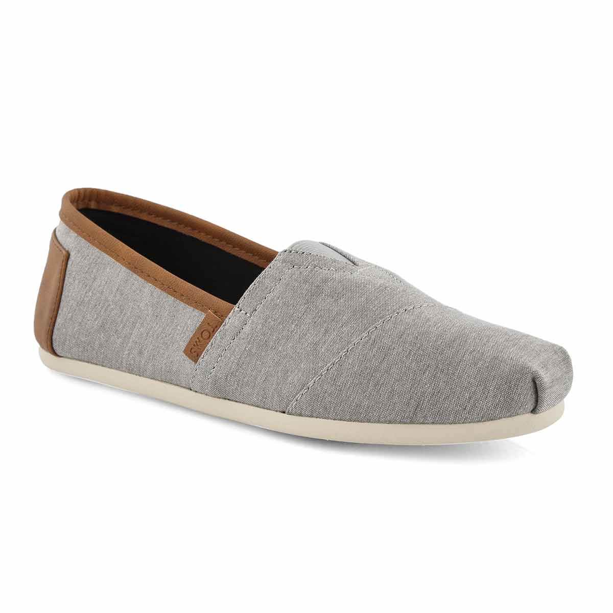 Mns Classic Lthr Trim grey casual loafer