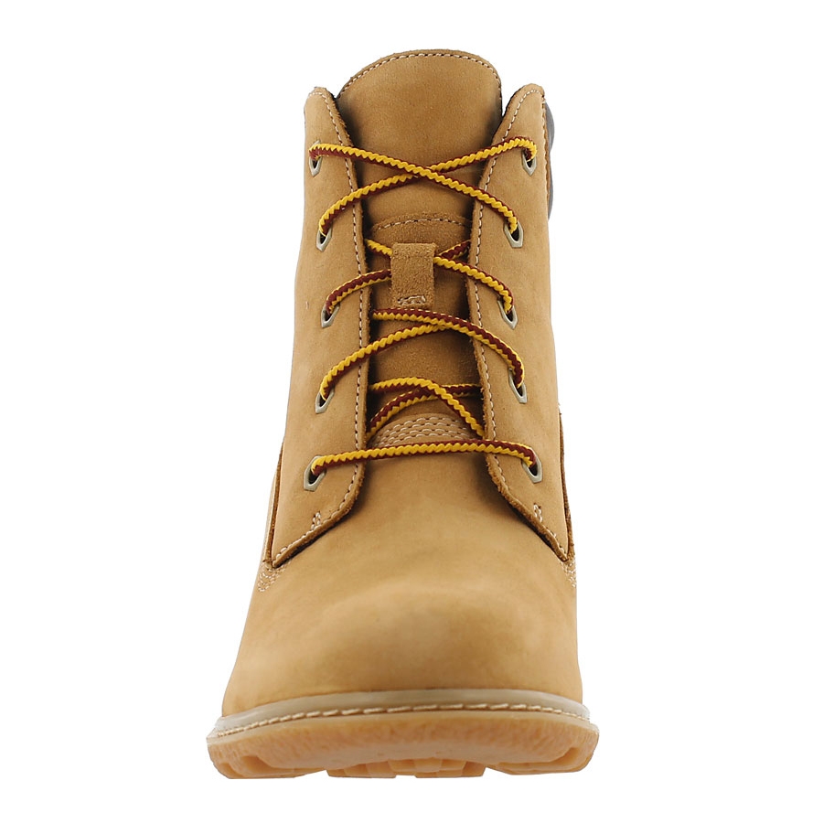 Lds Amston wheat lace up wedge boot