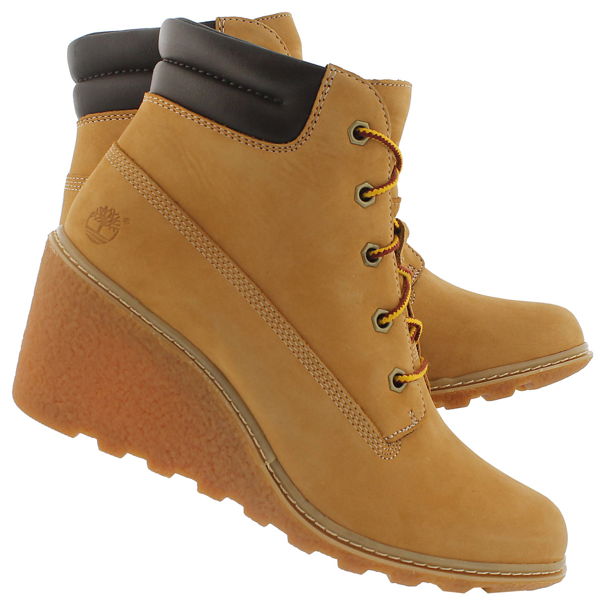 Lds Amston wheat lace up wedge boot
