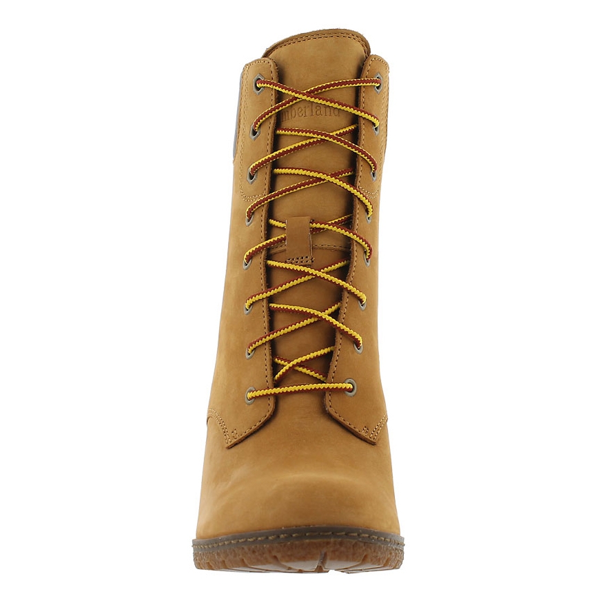 Botte lacée cuir nubuck Glancy, blé, fem
