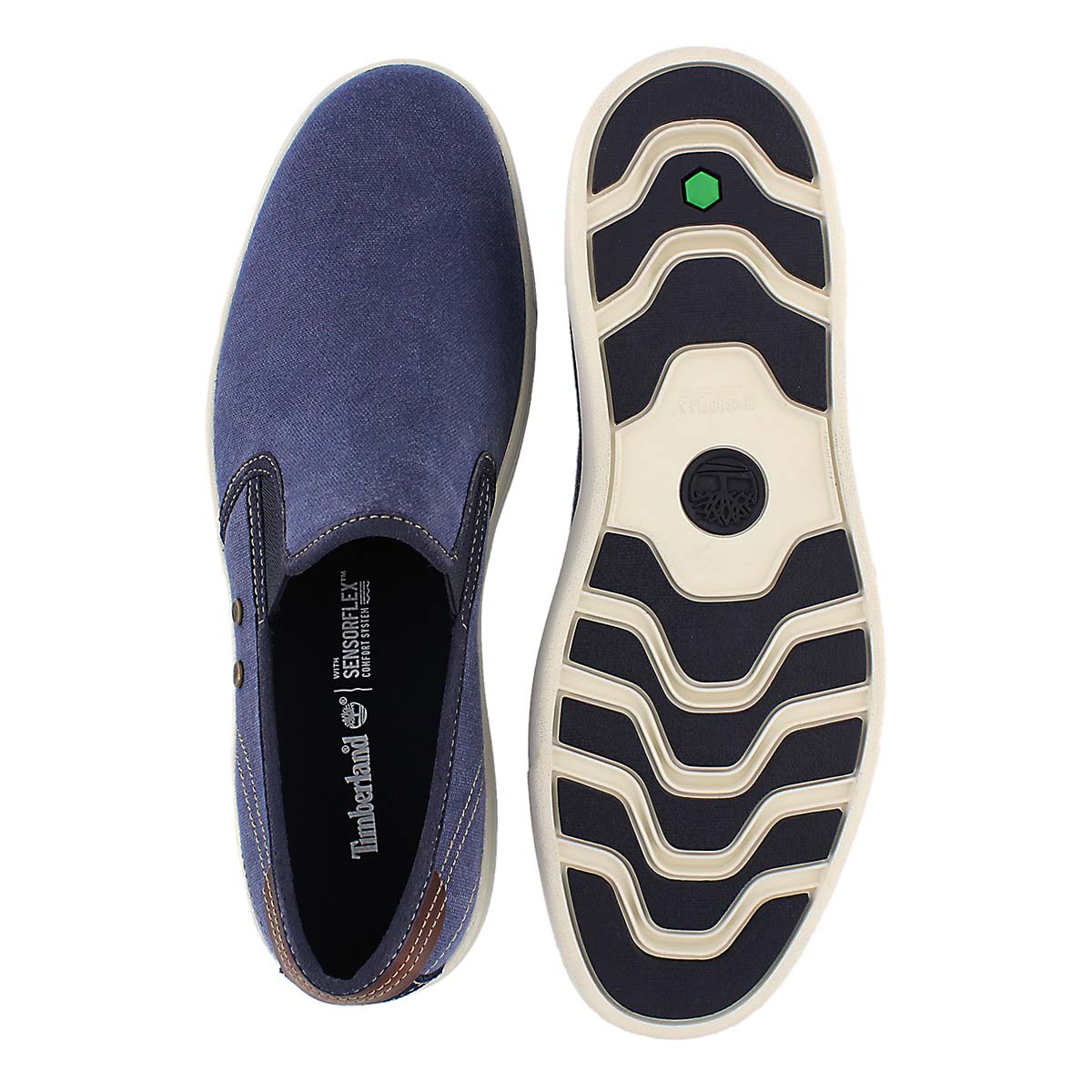 Mns Amherst navy slip on casual shoe