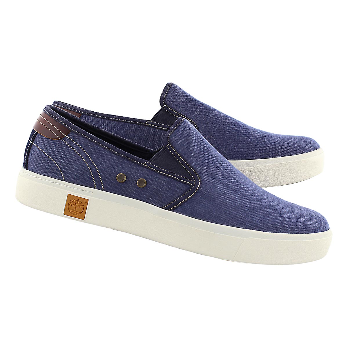 Mns Amherst navy slip on casual shoe