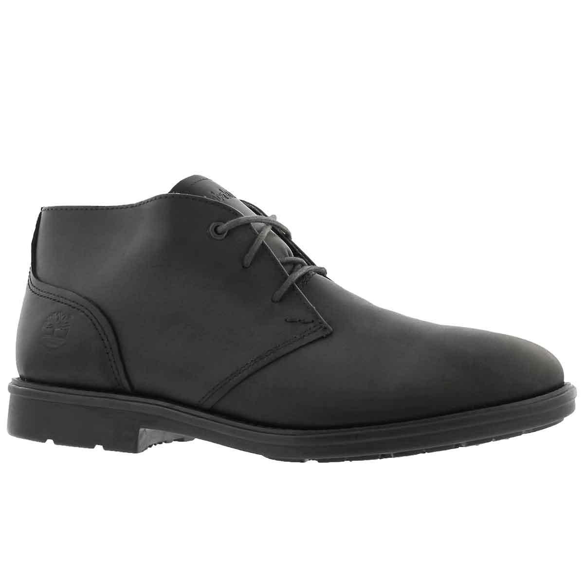 Men's CARTER NOTCH black chukka boots- Wide