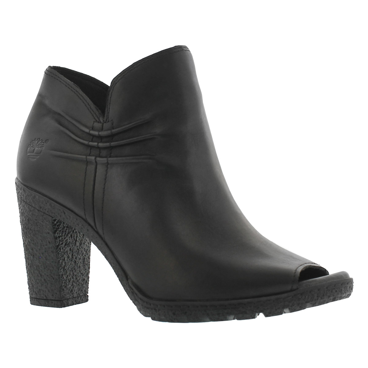 Women's GLANCY black peep toe dress boots