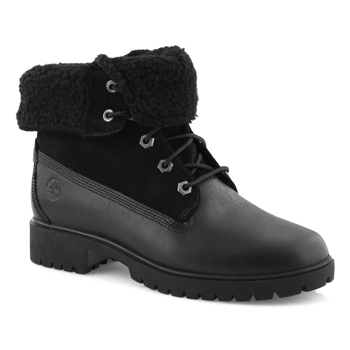 Lds Jayne blk wtpf fold down boot