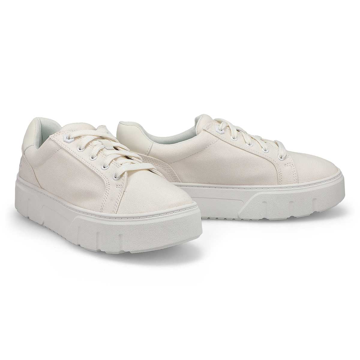 Womens Laurel Court Platform Lace Up Sneaker - White