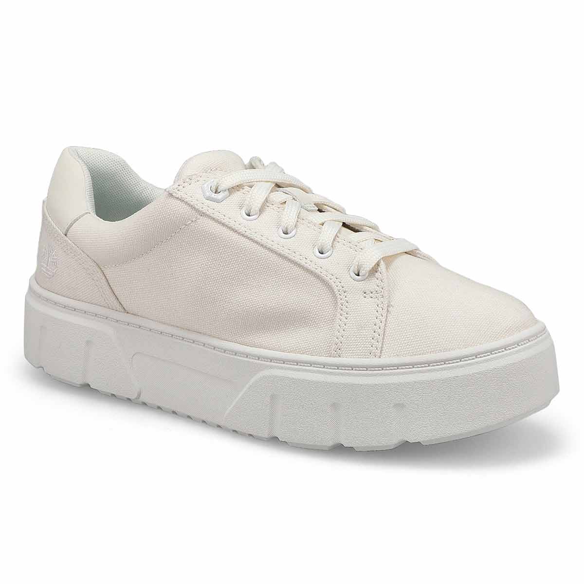 Womens Laurel Court Platform Lace Up Sneaker - White