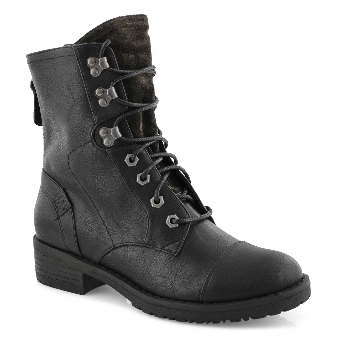 Lds Tegan 2 black lace up combat boot
