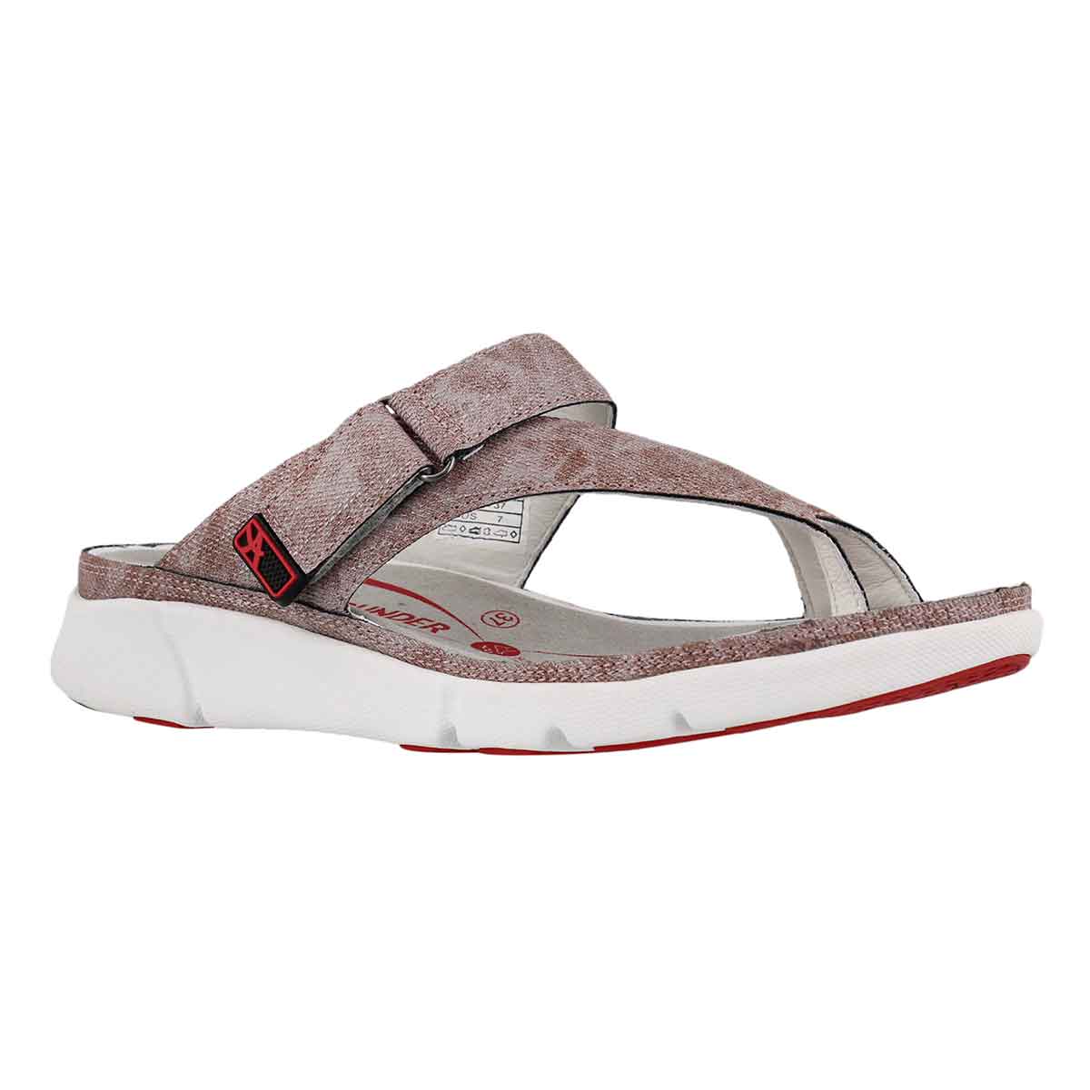 Women's TOKARA red wash thong sandals