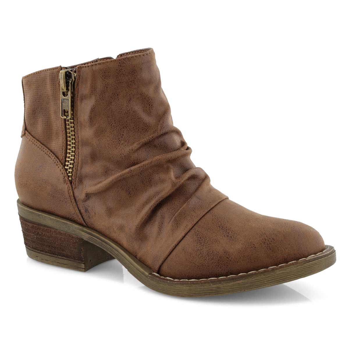 Lds Tyra tan slip on bootie