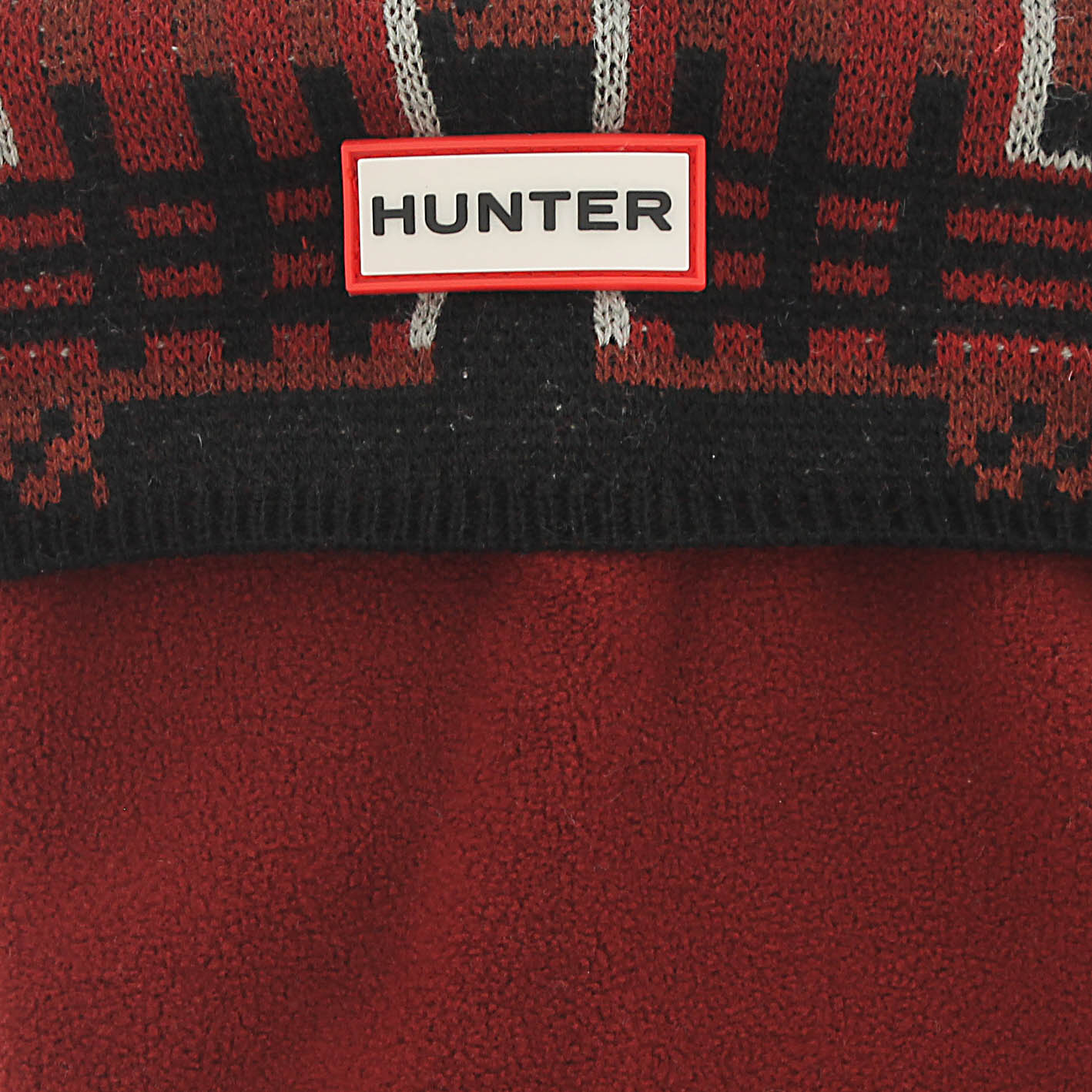 Lds Block Tartan lava red boot sock