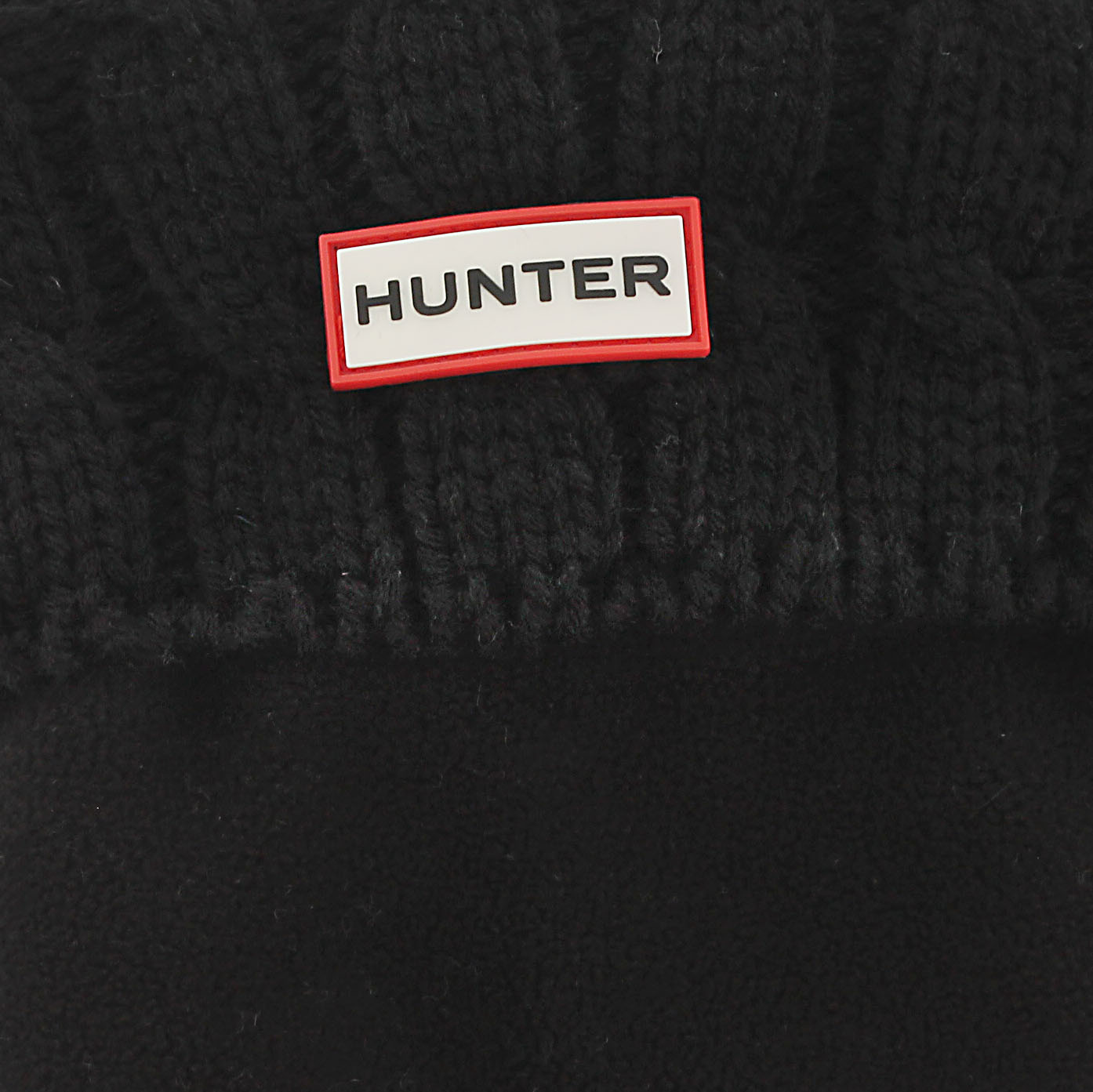 Lds 6 Stitch Cable black boot sock