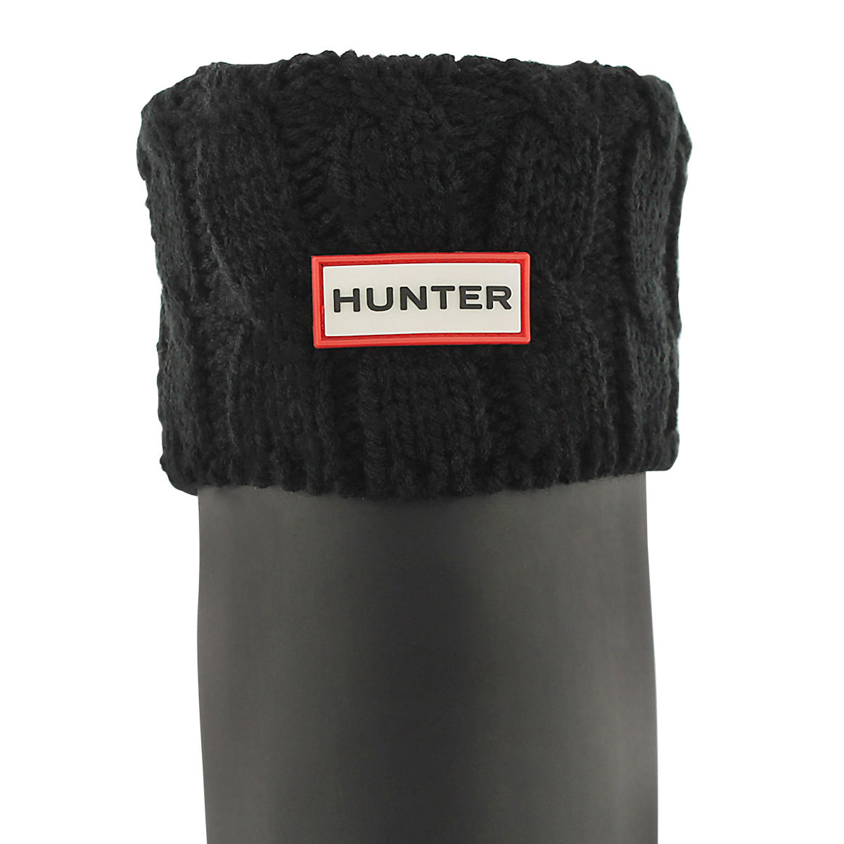Chaussette 6 Stitch Cable, noir, femmes
