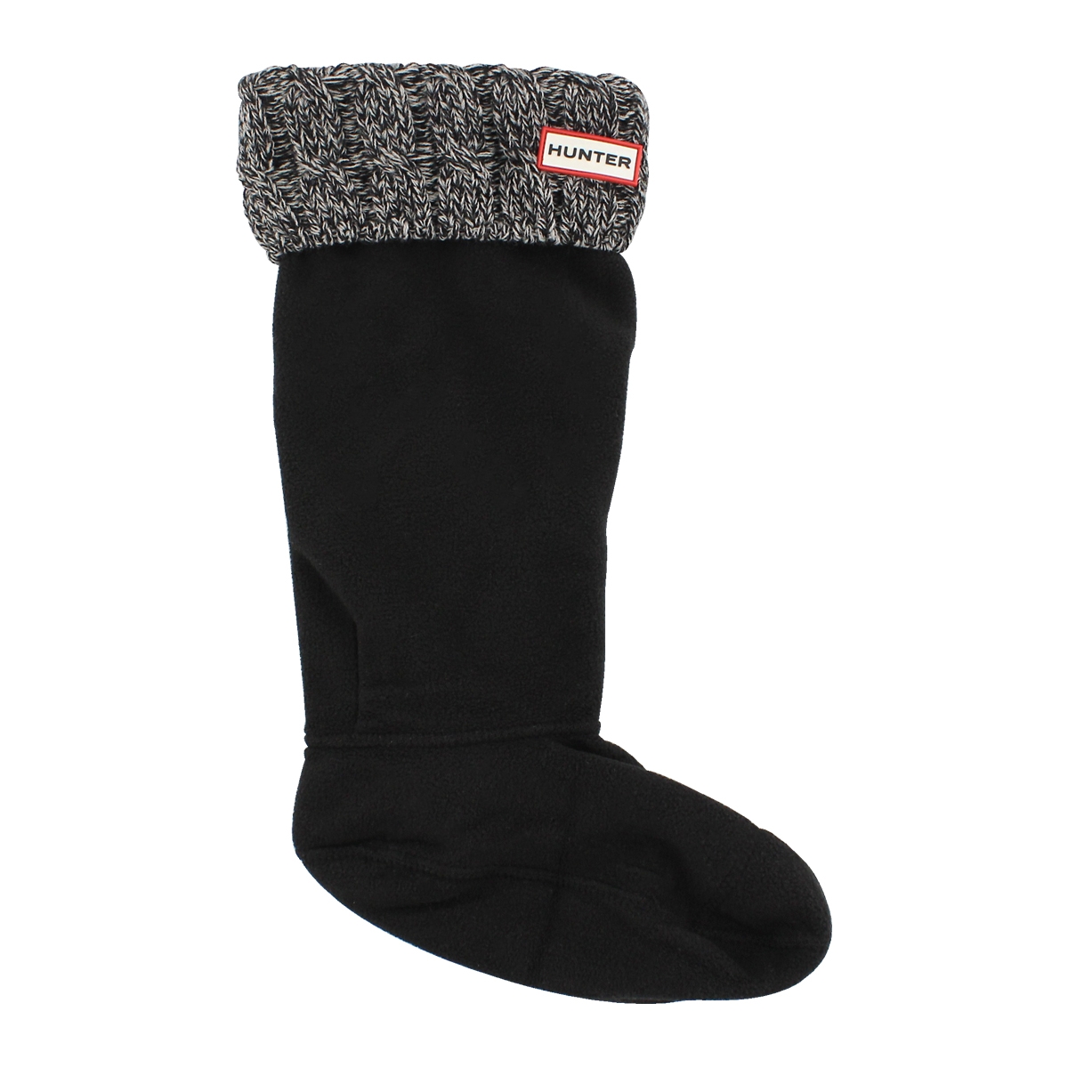 Lds 6 Stitch Cable blk/gry boot sock