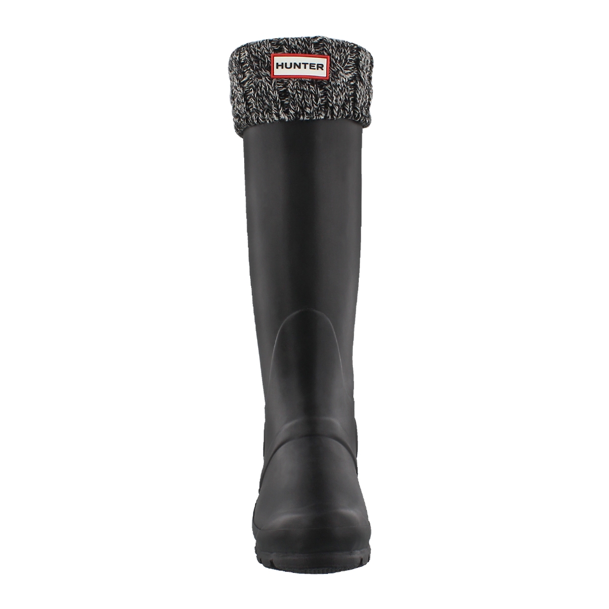 Lds 6 Stitch Cable blk/gry boot sock
