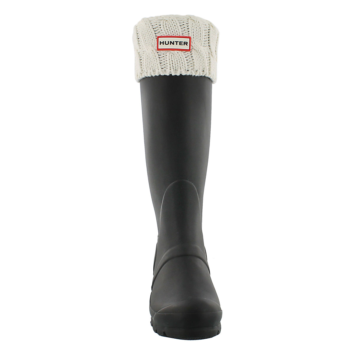 Lds 6 Stitch Cable natural wht boot sock