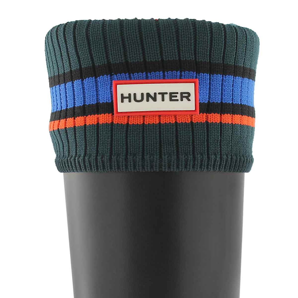Lds Buoy Stripe grn/blu/red boot sock