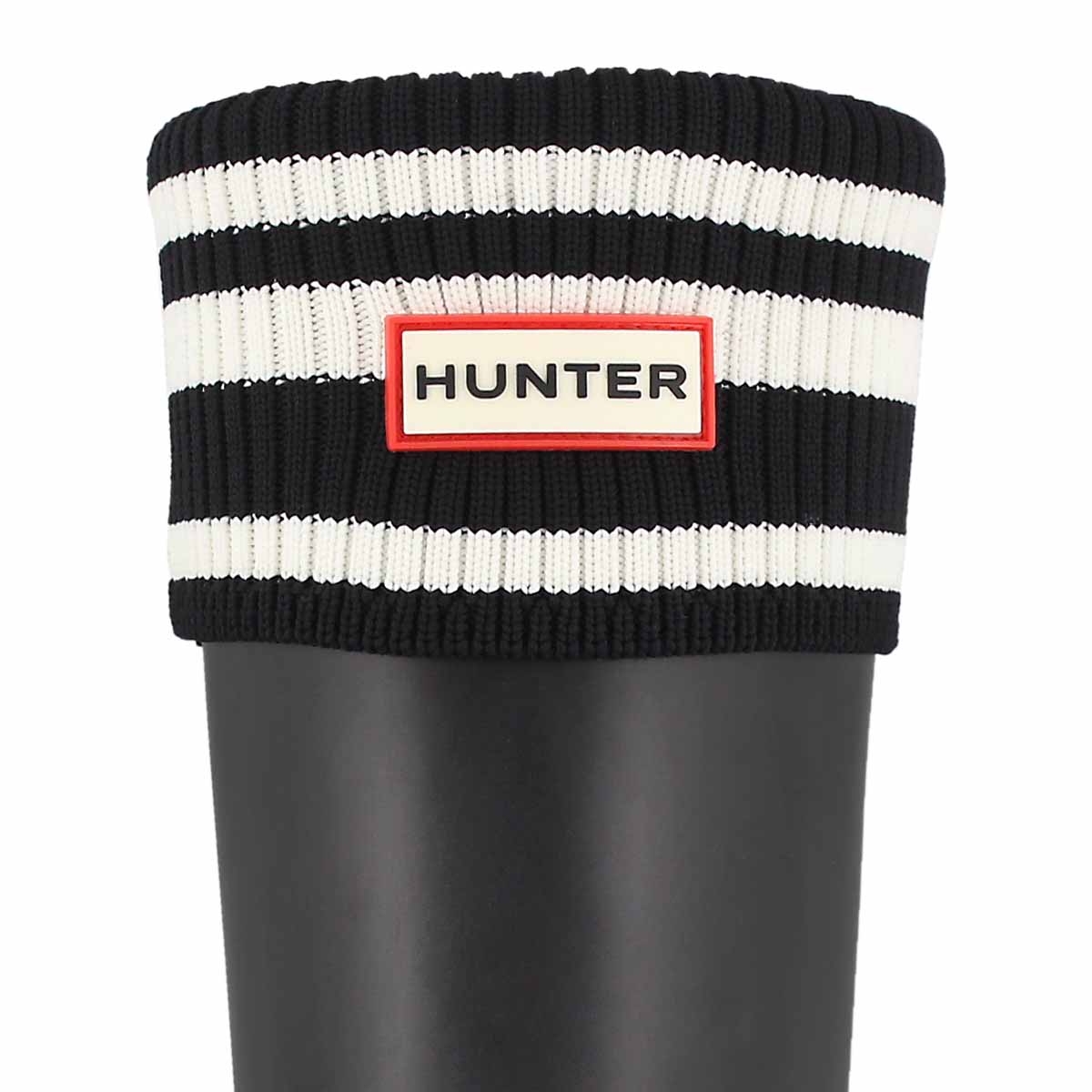 Women's GARDEN STRIPE black/white boot socks