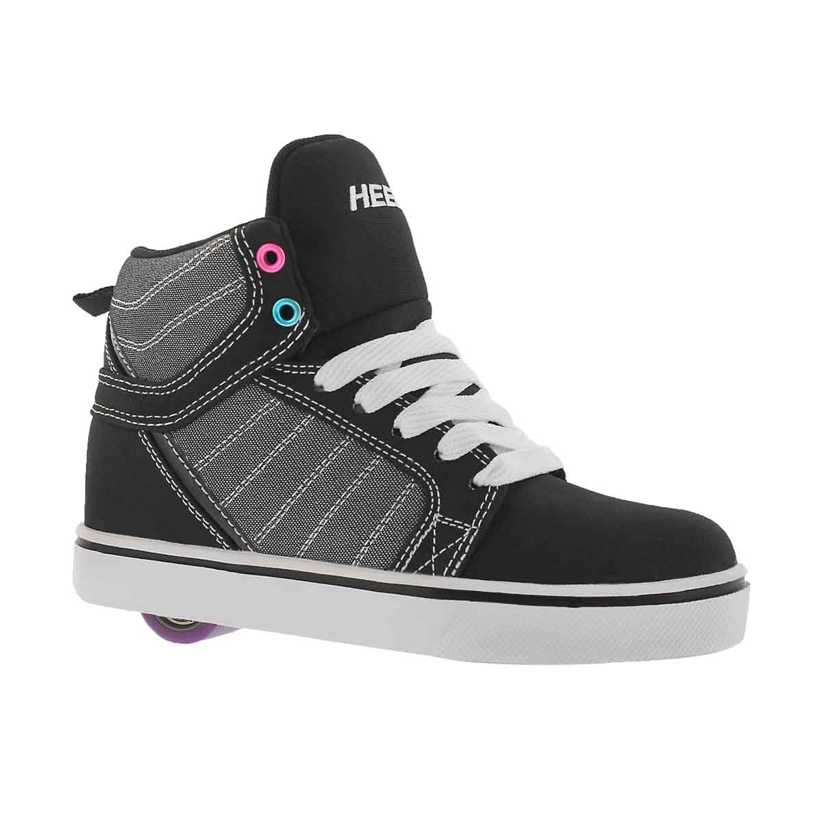 Girls' UPTOWN blk/sprkle/mlti hi skt sneakers