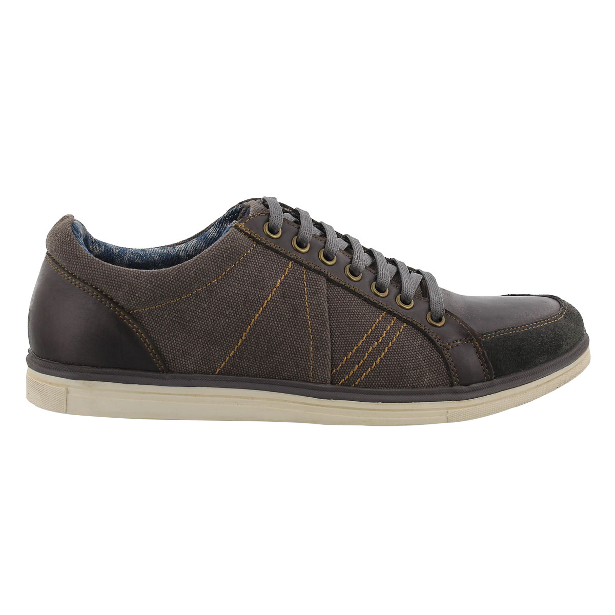 Mns Vagabond grey canvas/leather sneaker