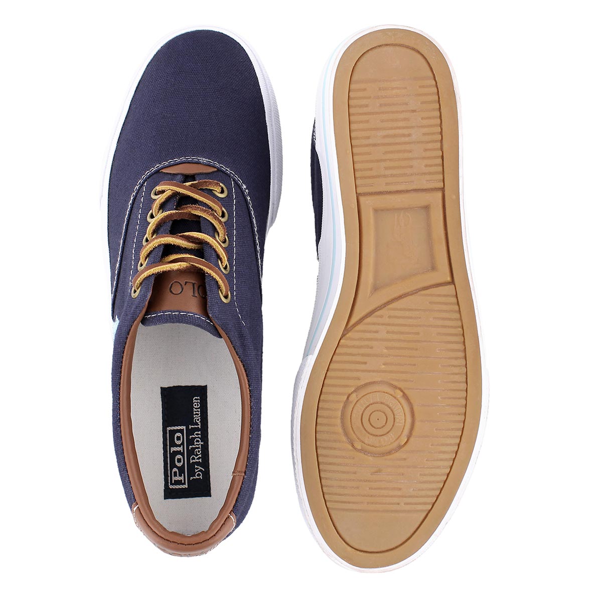 Polo Men's VAUGHN navy canvas/leather CVO sneakers