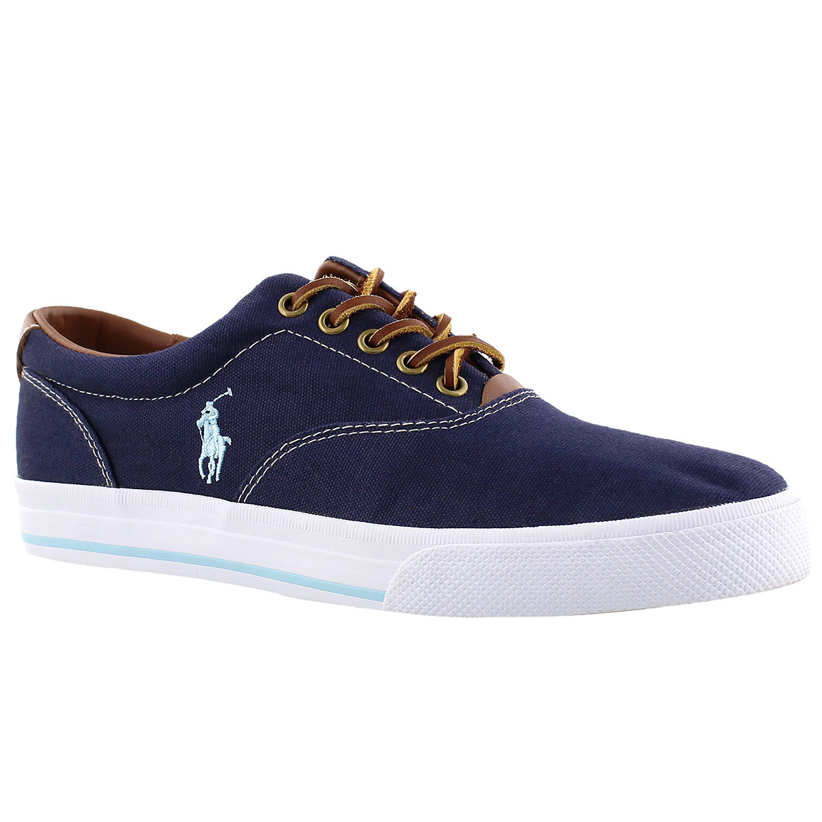 polo ralph lauren men's vaughn leather sneaker