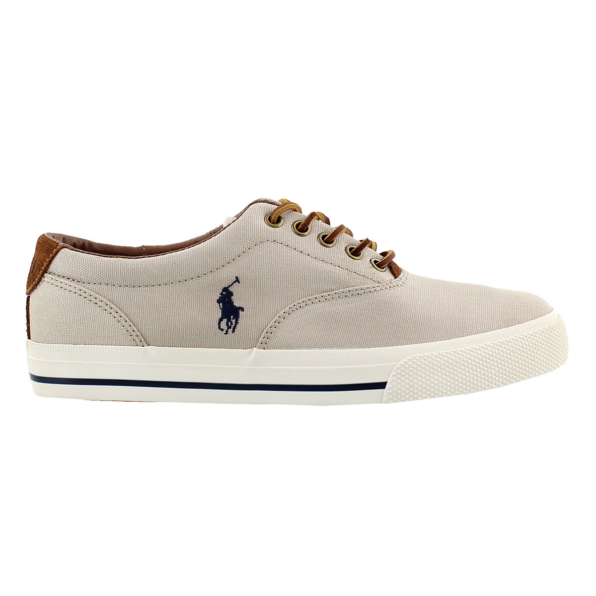 Mns Vaughn stone canvas/suede sneaker