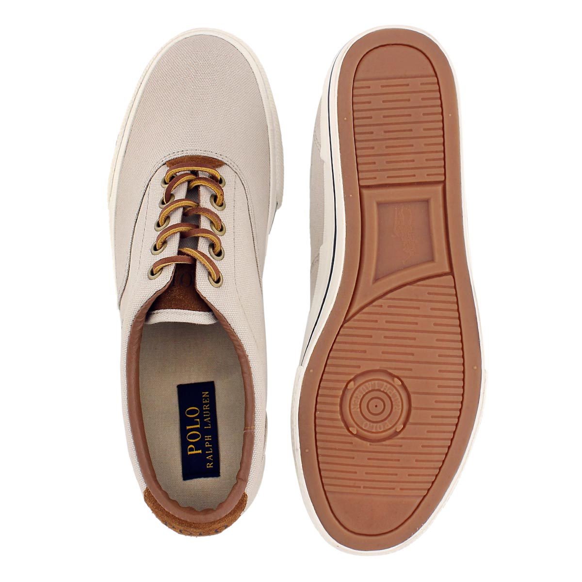 Mns Vaughn stone canvas/suede sneaker