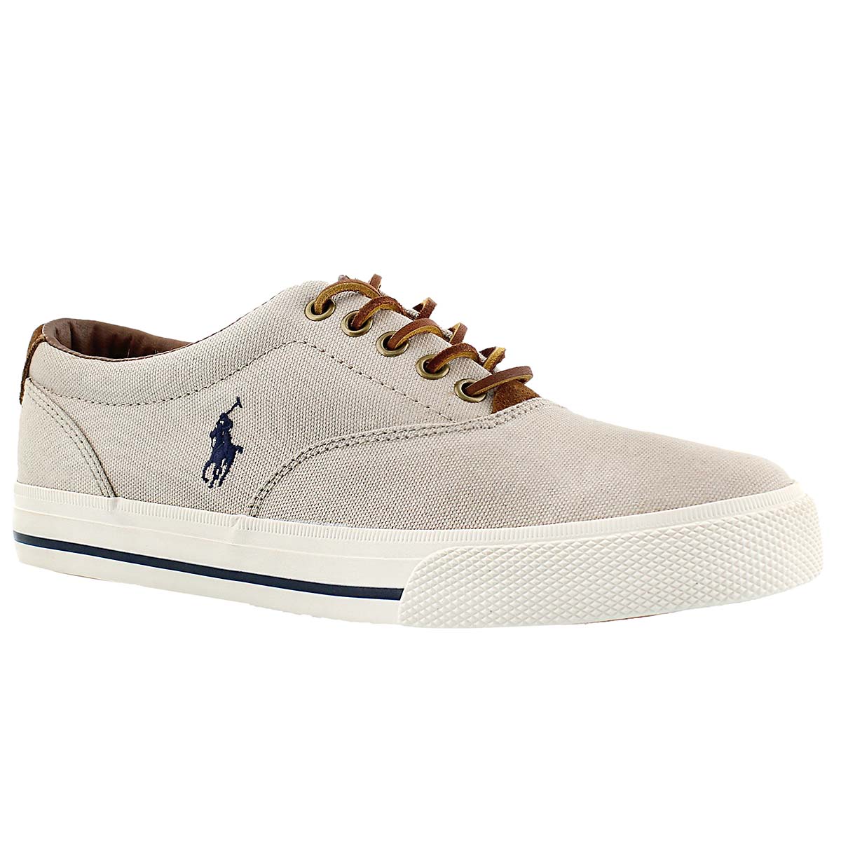 Mns Vaughn stone canvas/suede sneaker