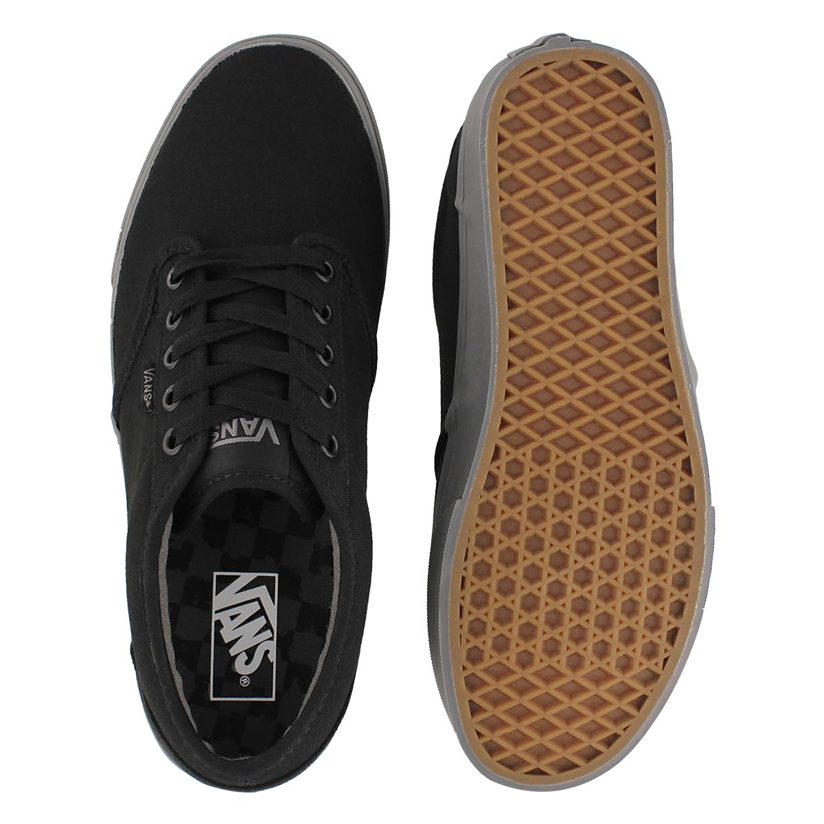 Mns Atwood blk/gry canvas laceup sneaker