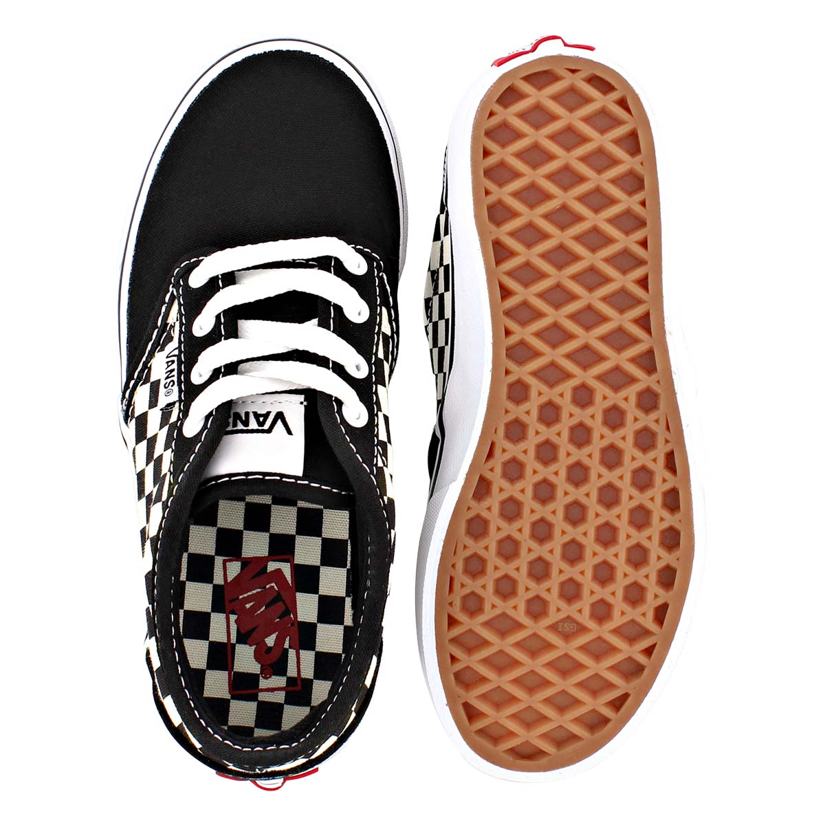 Bys Atwood blk checkered lace up sneaker