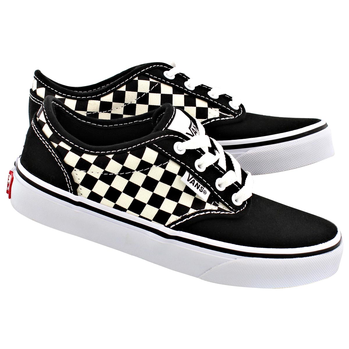 Bys Atwood blk checkered lace up sneaker