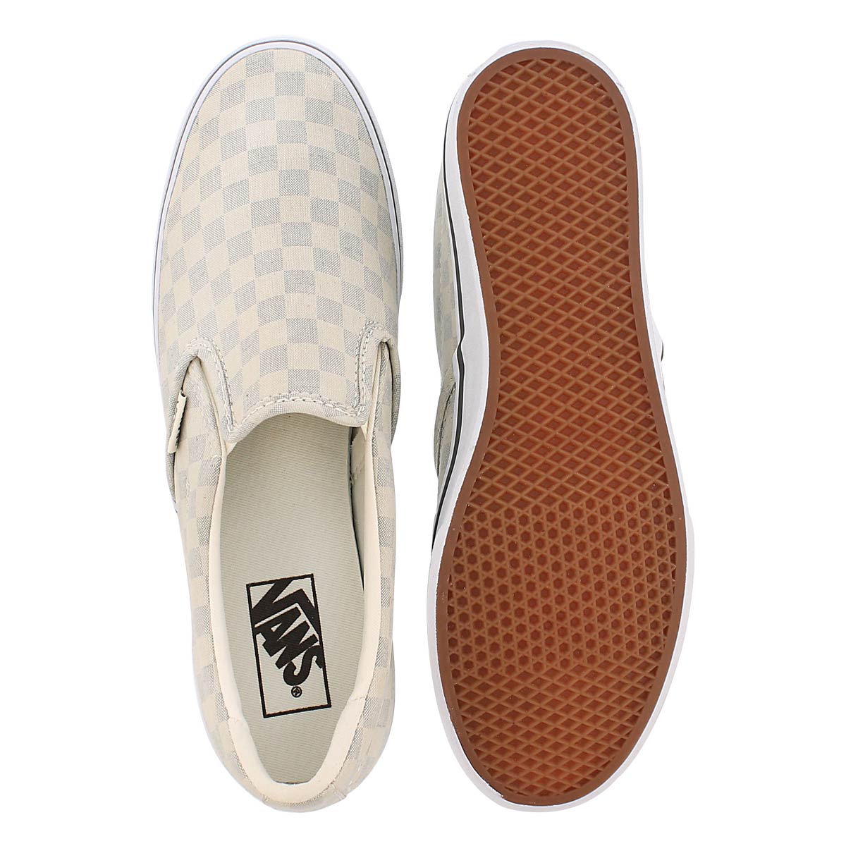 Lds Asher Low grey checkered slip on