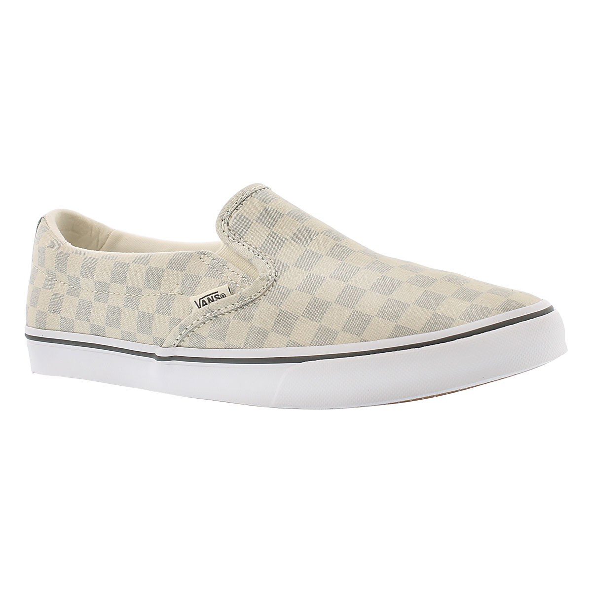 Lds Asher Low grey checkered slip on