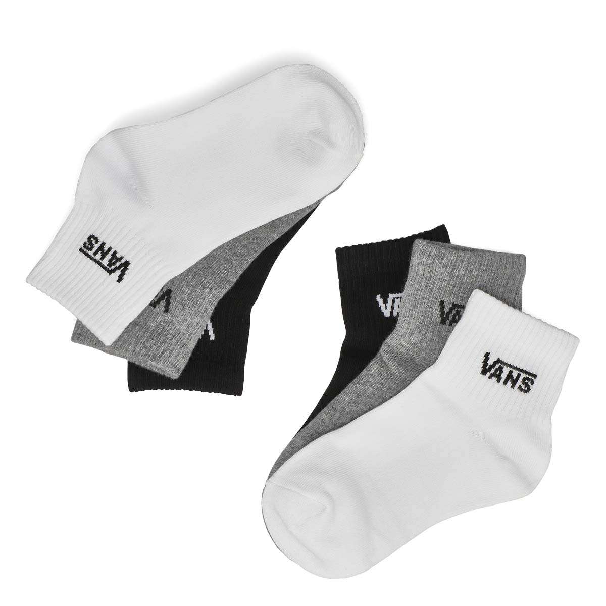 Womens Half Crew Sock - Black Assorted