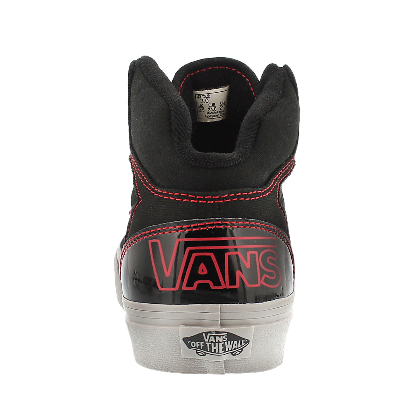 Bys Allred black/red hi-top sneaker
