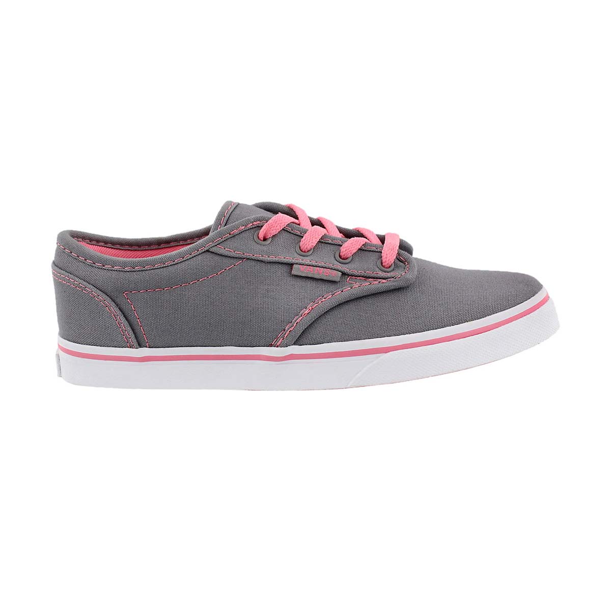 Grls Atwood Low gry/pnk lace up sneaker