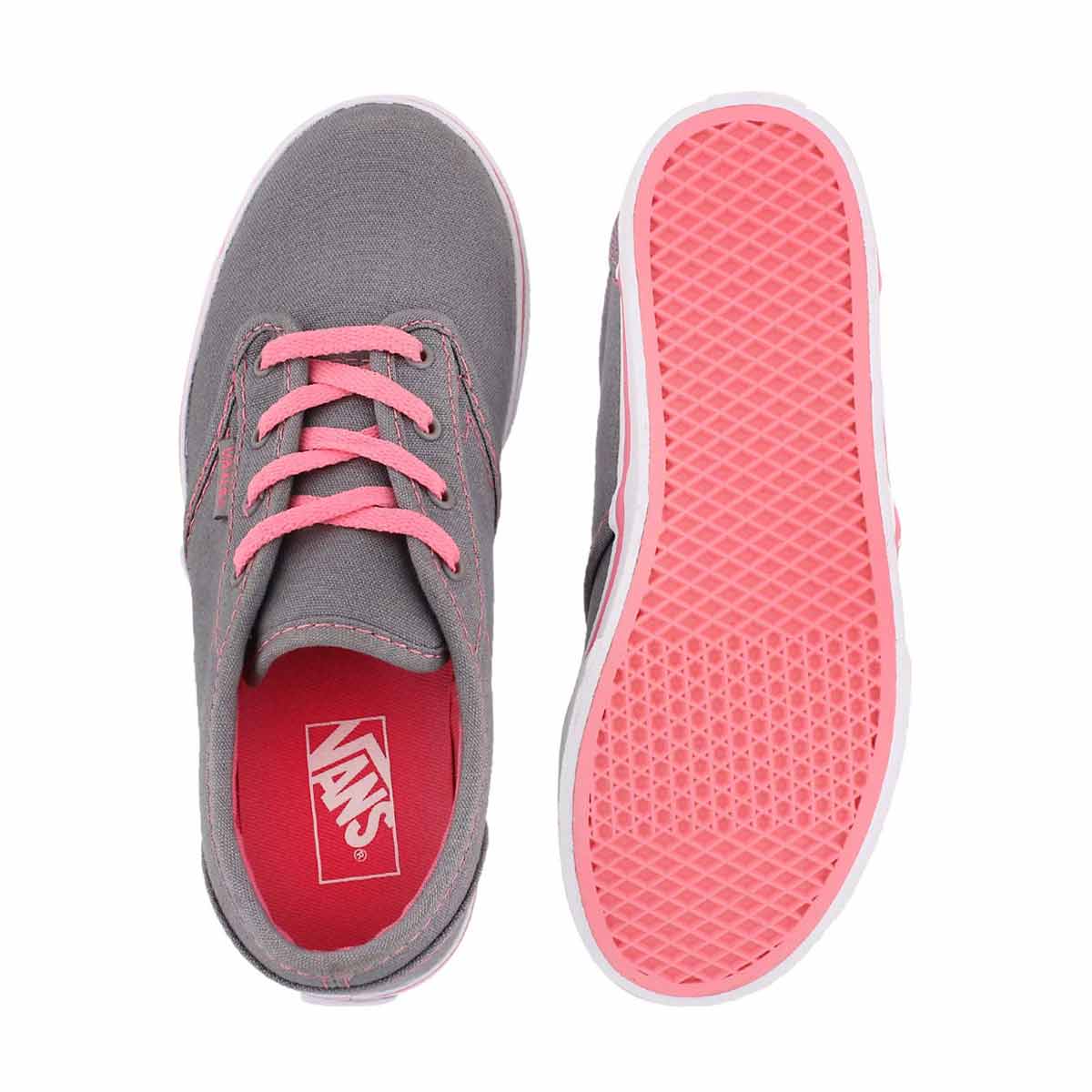 Grls Atwood Low gry/pnk lace up sneaker