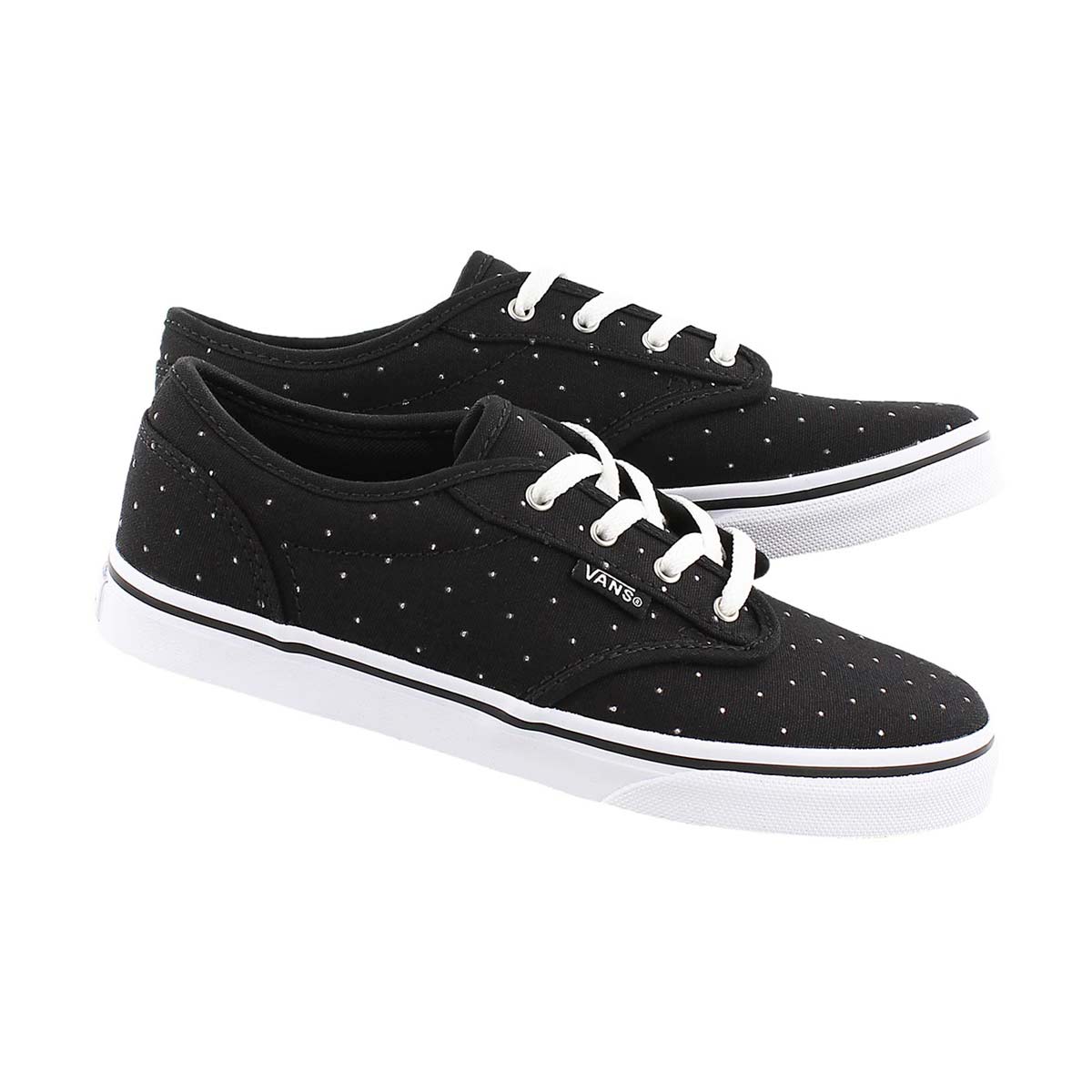 Grls Atwood Low blk stud lace up sneaker